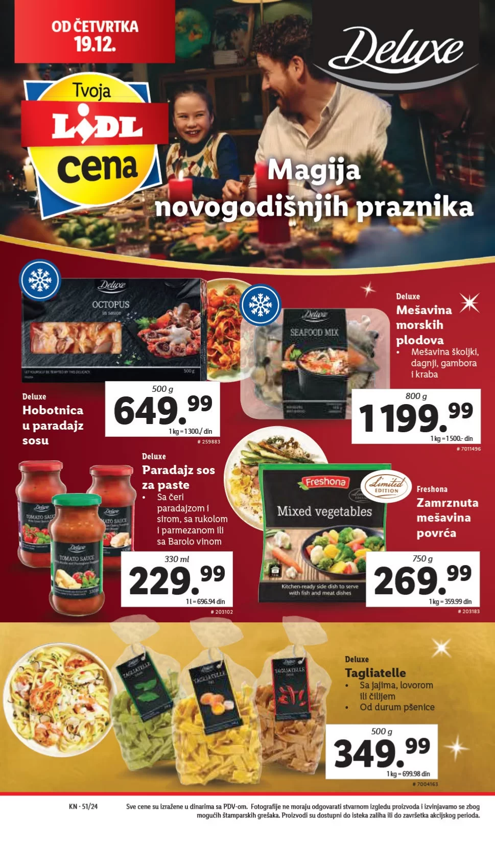 Lidl katalog PREHRANA 19-25.12.2024.