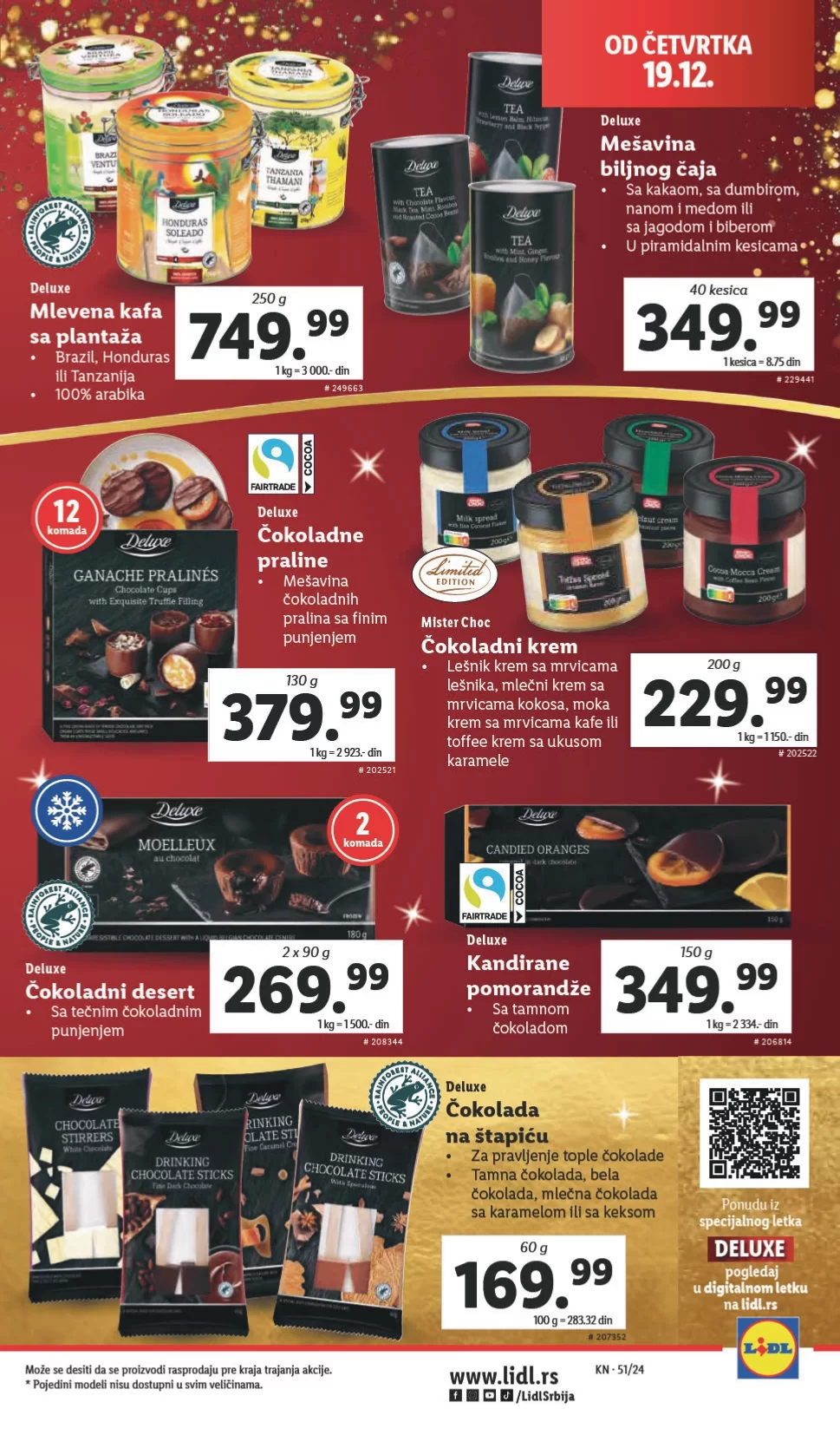 Lidl katalog PREHRANA 19-25.12.2024.