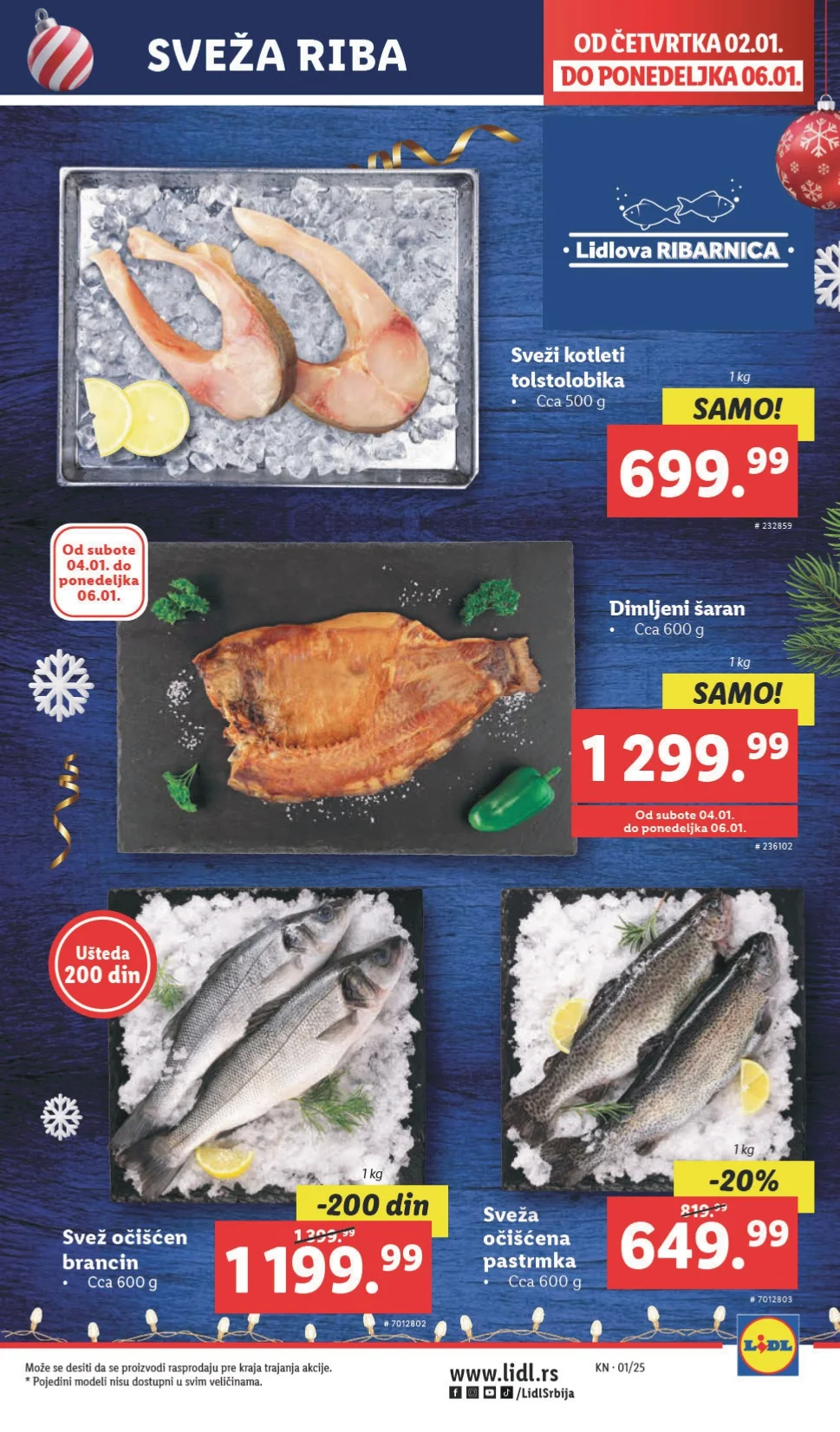 Lidl katalog PREHRANA 2-8.1.2025.