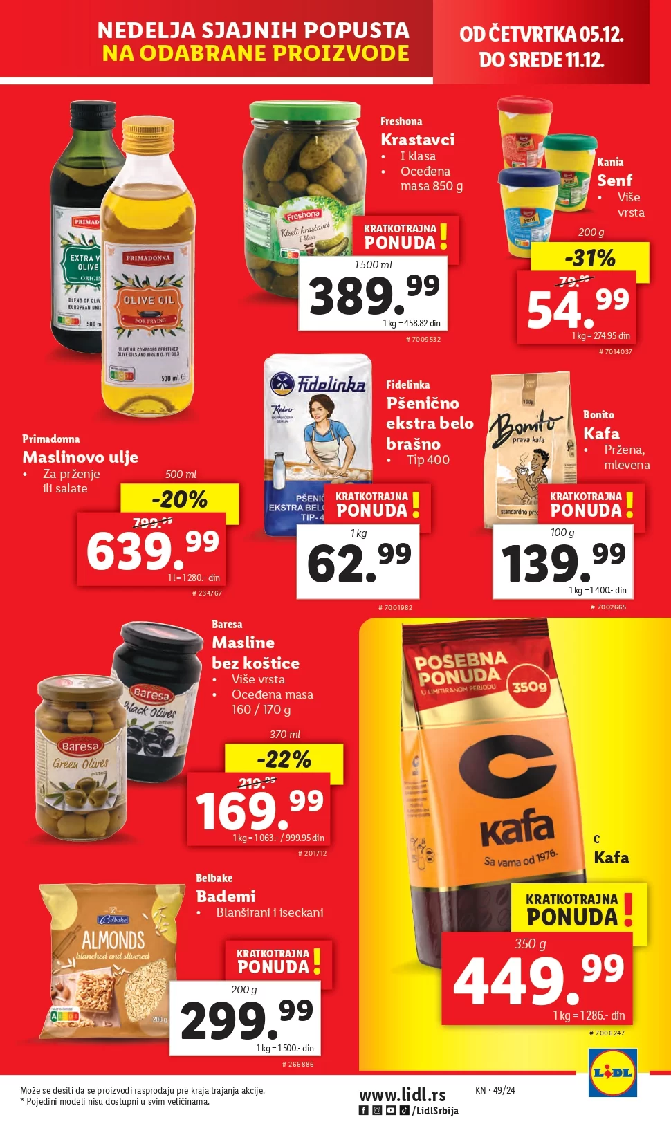 Lidl katalog PREHRANA 5-11.12.2024.
