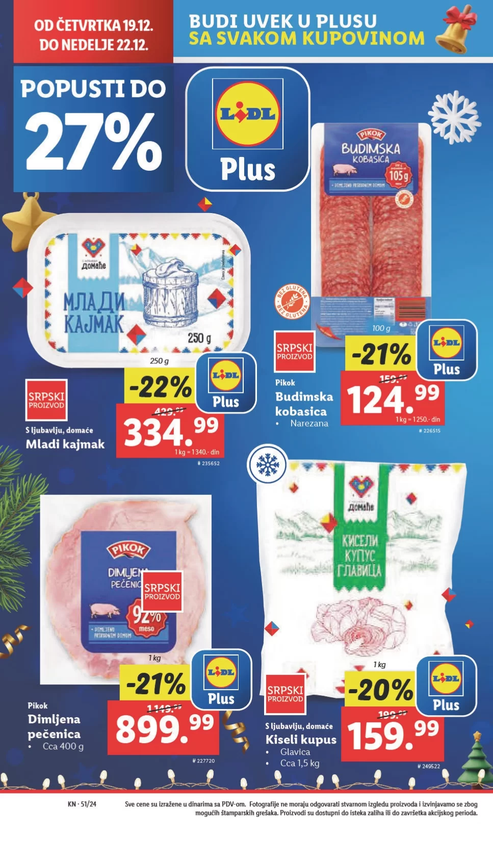 Lidl katalog PREHRANA 19-25.12.2024.