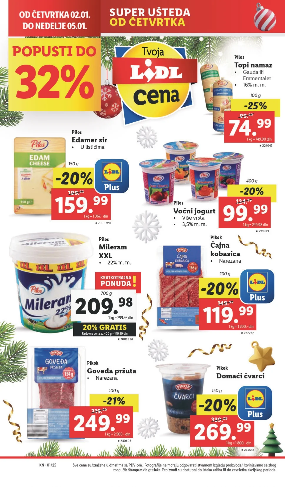 Lidl katalog PREHRANA 2-8.1.2025.