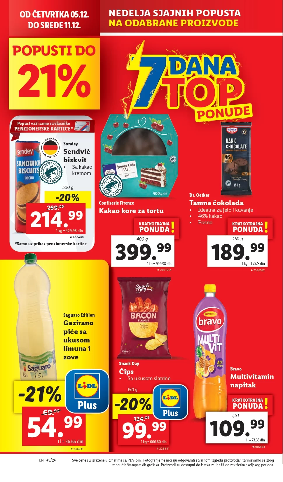 Lidl katalog PREHRANA 5-11.12.2024.