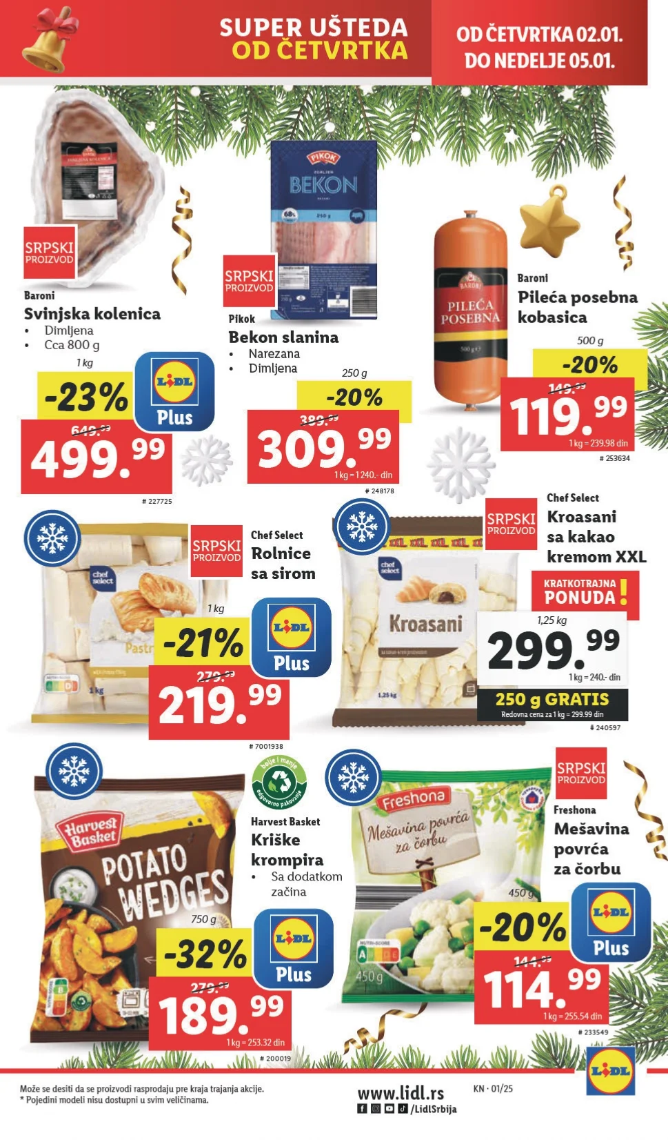 Lidl katalog PREHRANA 2-8.1.2025.