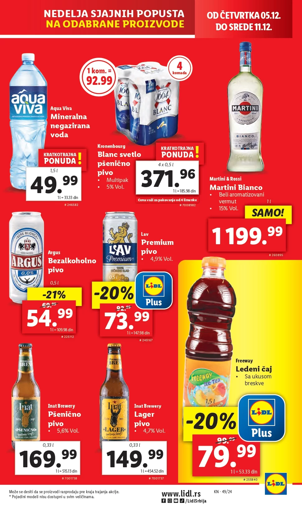 Lidl katalog PREHRANA 5-11.12.2024.