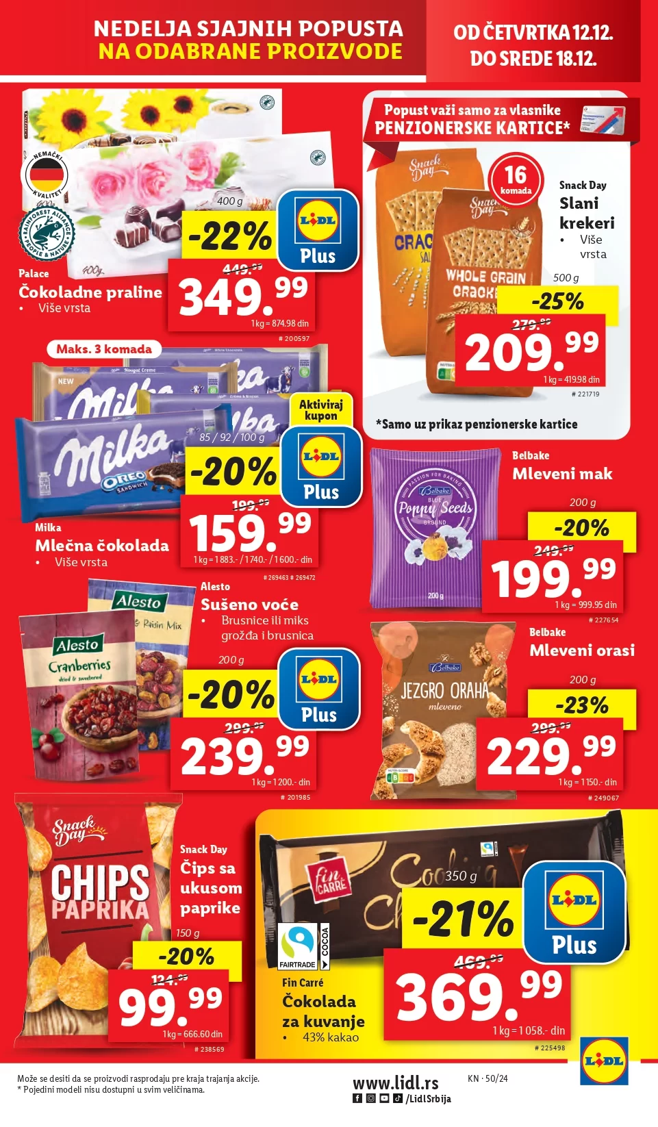 Lidl katalog PREHRANA 12-18.12.2024.