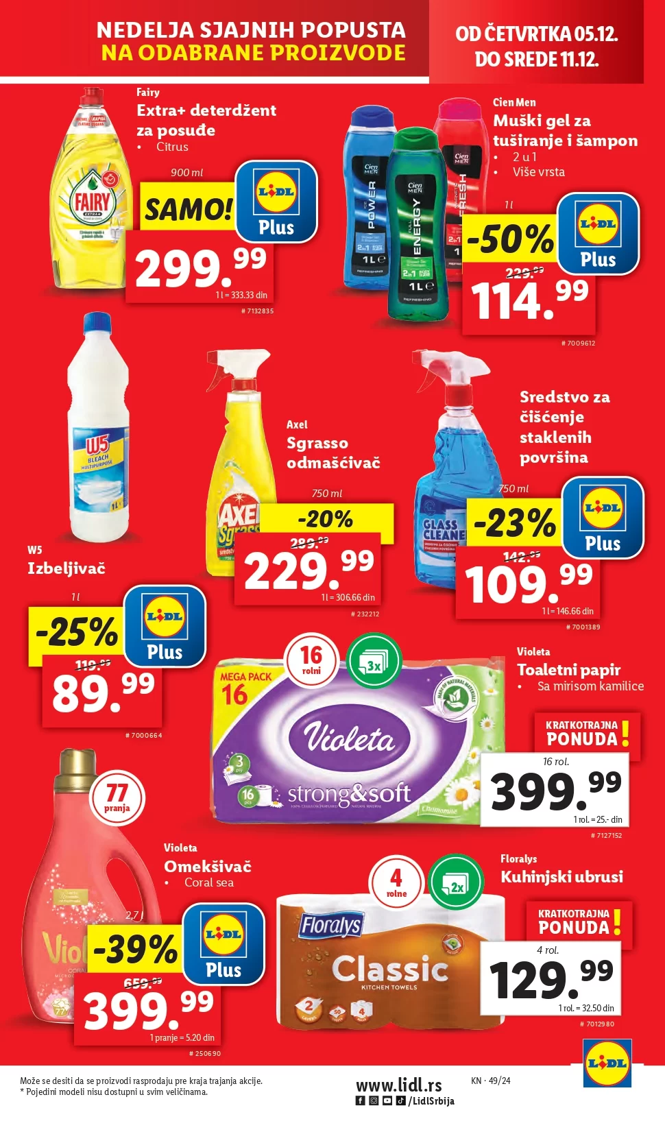 Lidl katalog PREHRANA 5-11.12.2024.