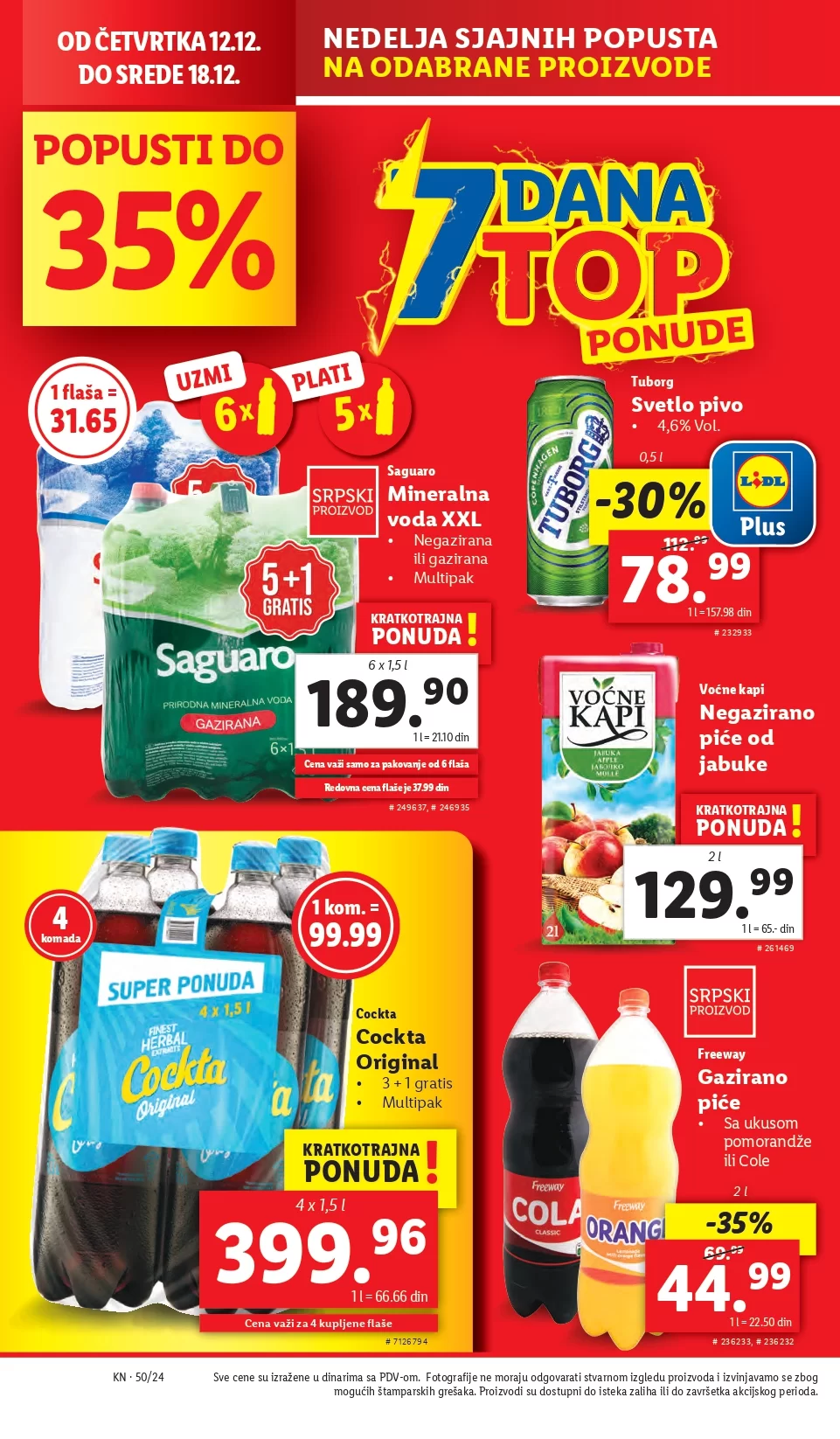 Lidl katalog PREHRANA 12-18.12.2024.
