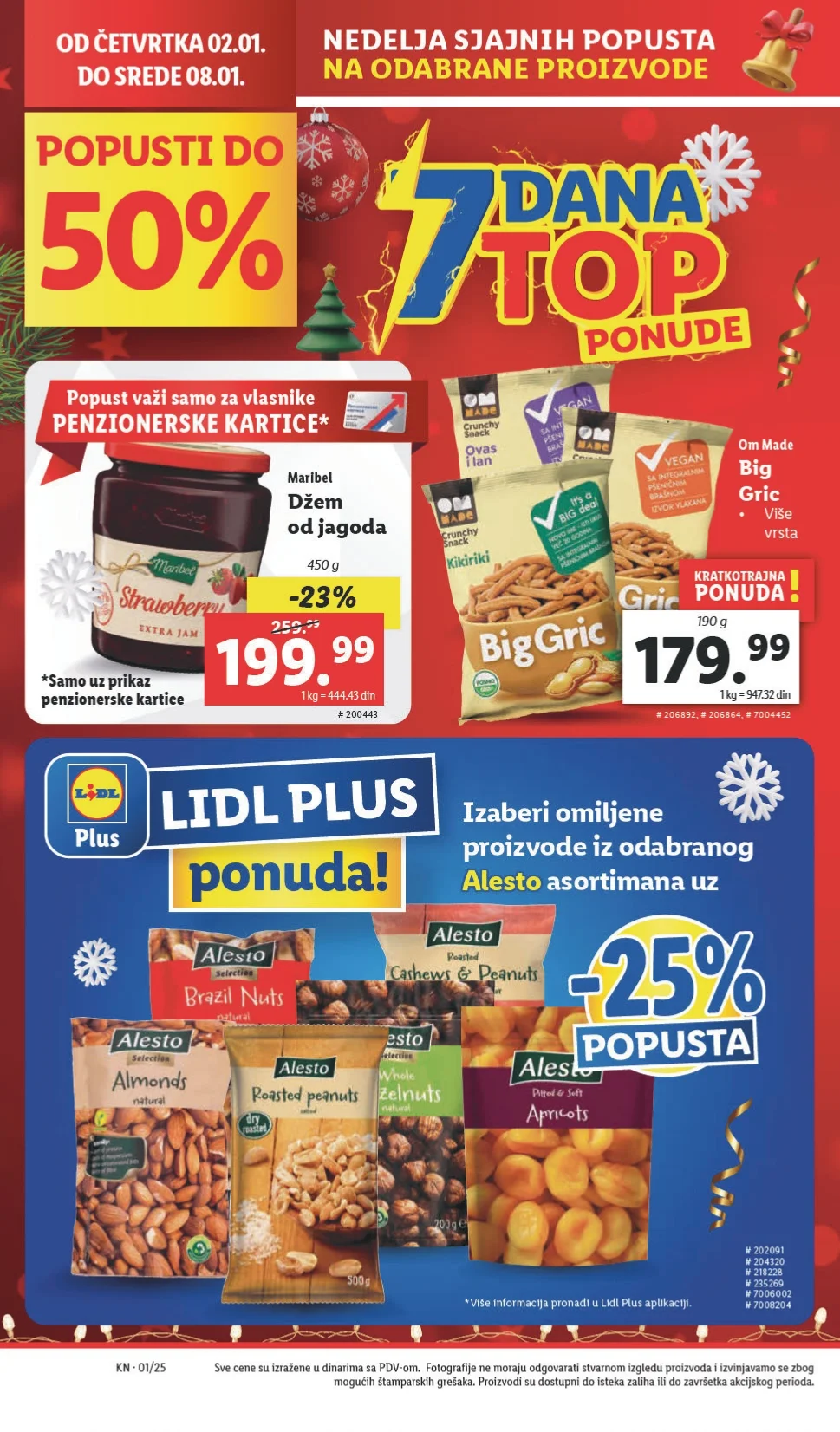 Lidl katalog PREHRANA 2-8.1.2025.