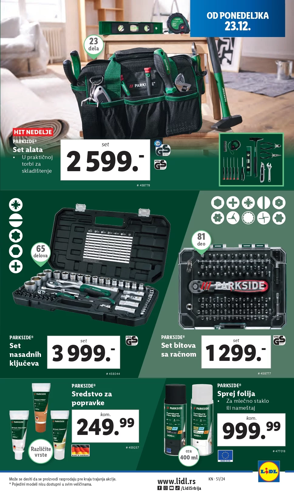 Lidl katalog NEPREHRANA 19-25.12.2024.