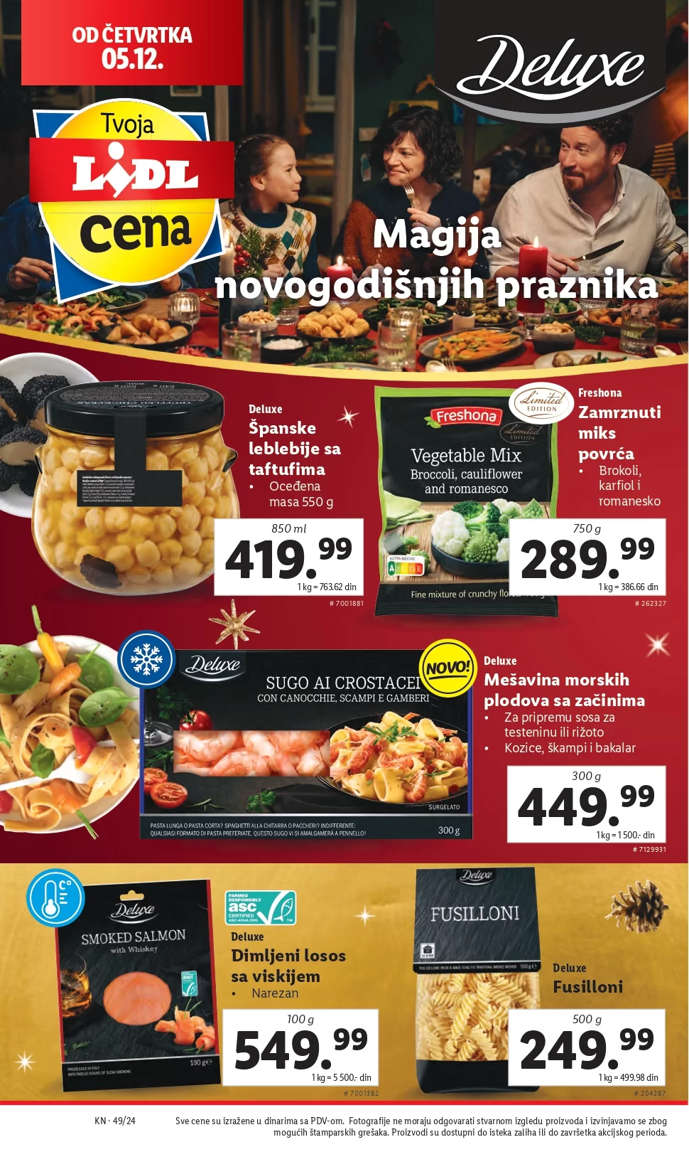 Lidl katalog PREHRANA 5-11.12.2024.