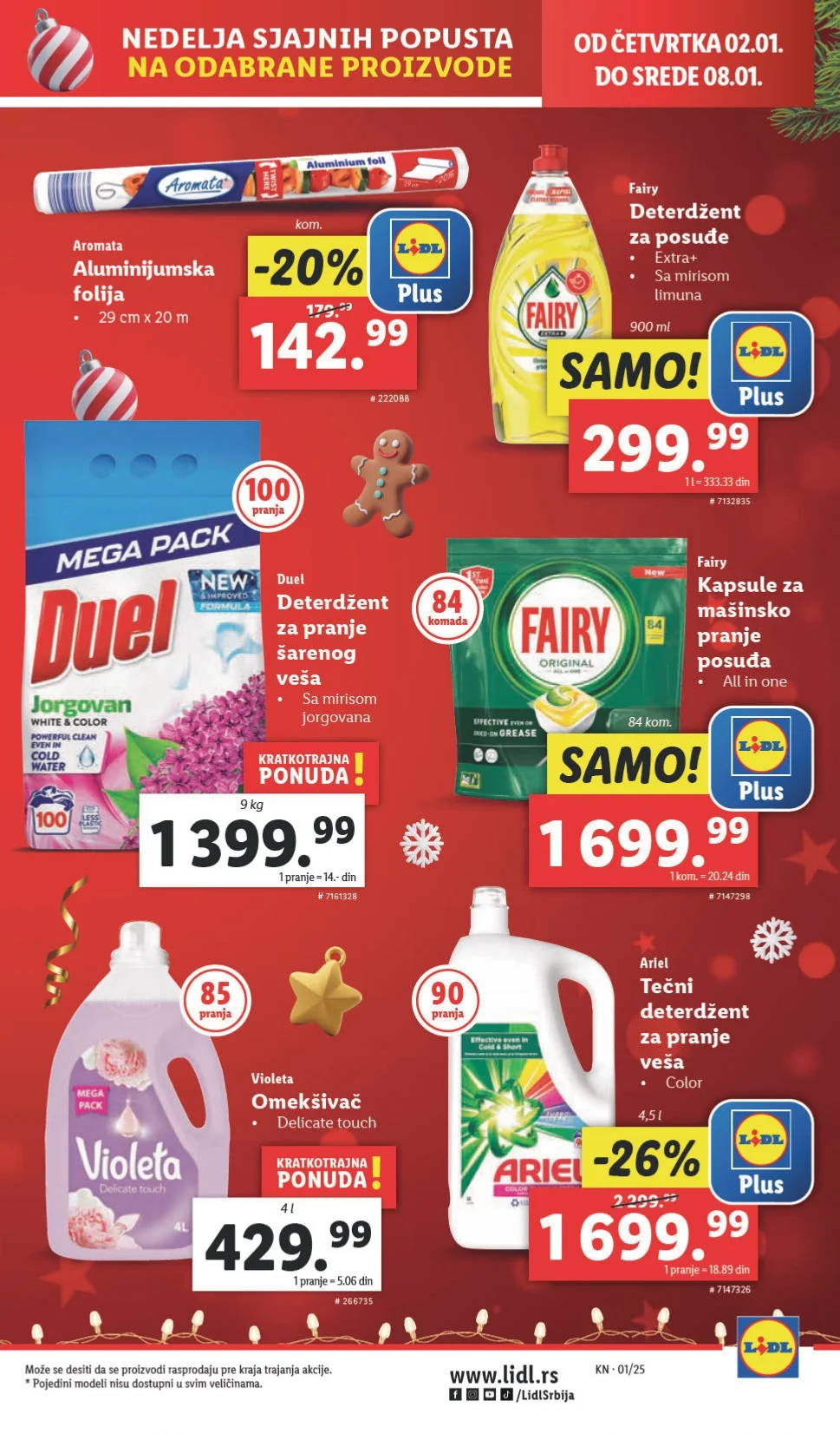 Lidl katalog PREHRANA 2-8.1.2025.