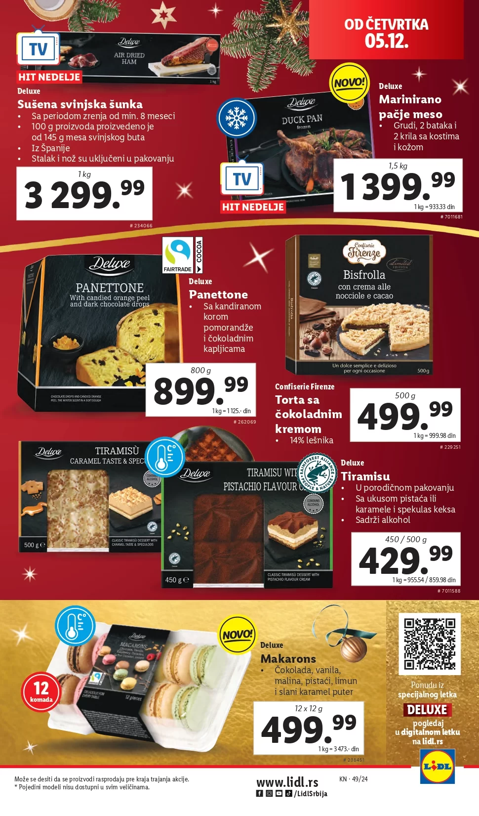 Lidl katalog PREHRANA 5-11.12.2024.
