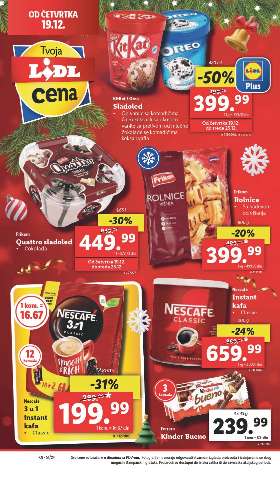 Lidl katalog PREHRANA 19-25.12.2024.