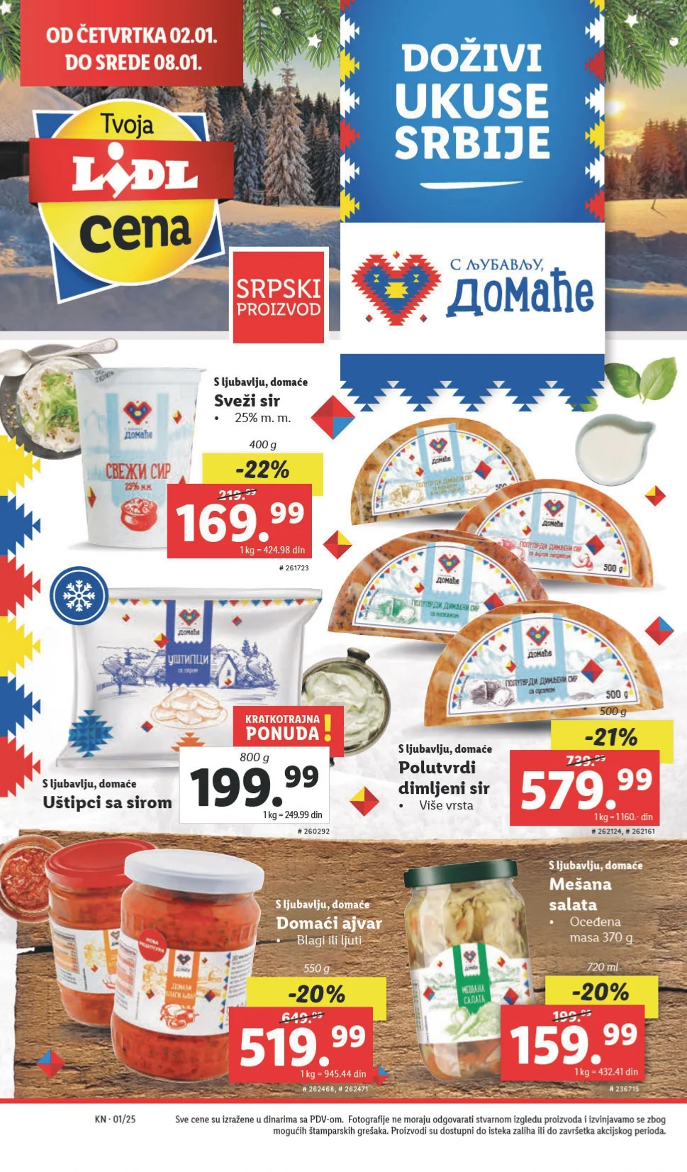 Lidl katalog PREHRANA 2-8.1.2025.