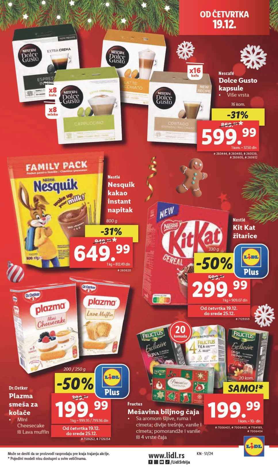 Lidl katalog PREHRANA 19-25.12.2024.