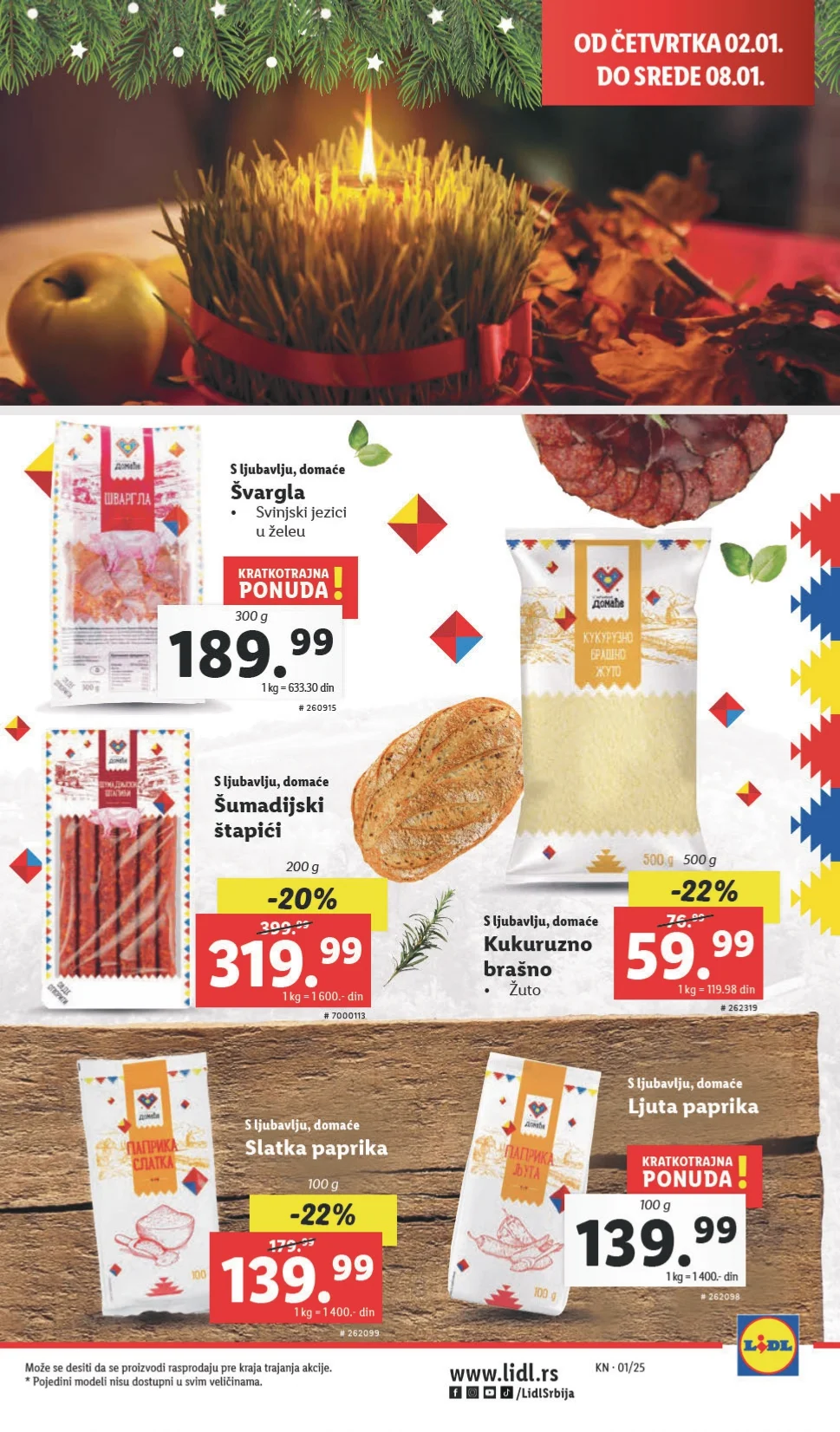 Lidl katalog PREHRANA 2-8.1.2025.