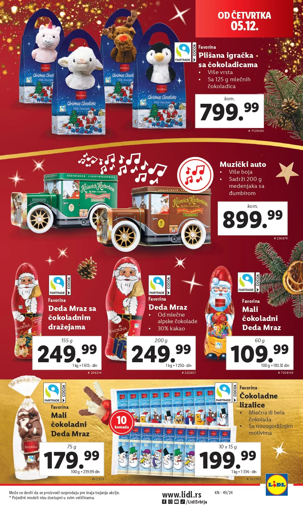 Lidl katalog PREHRANA 5-11.12.2024.