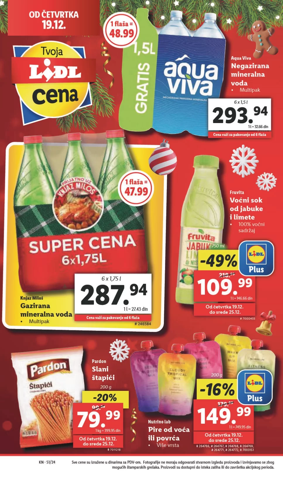 Lidl katalog PREHRANA 19-25.12.2024.