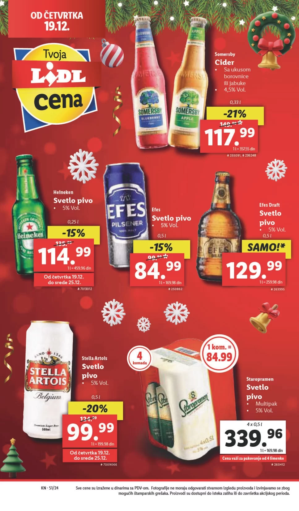 Lidl katalog PREHRANA 19-25.12.2024.
