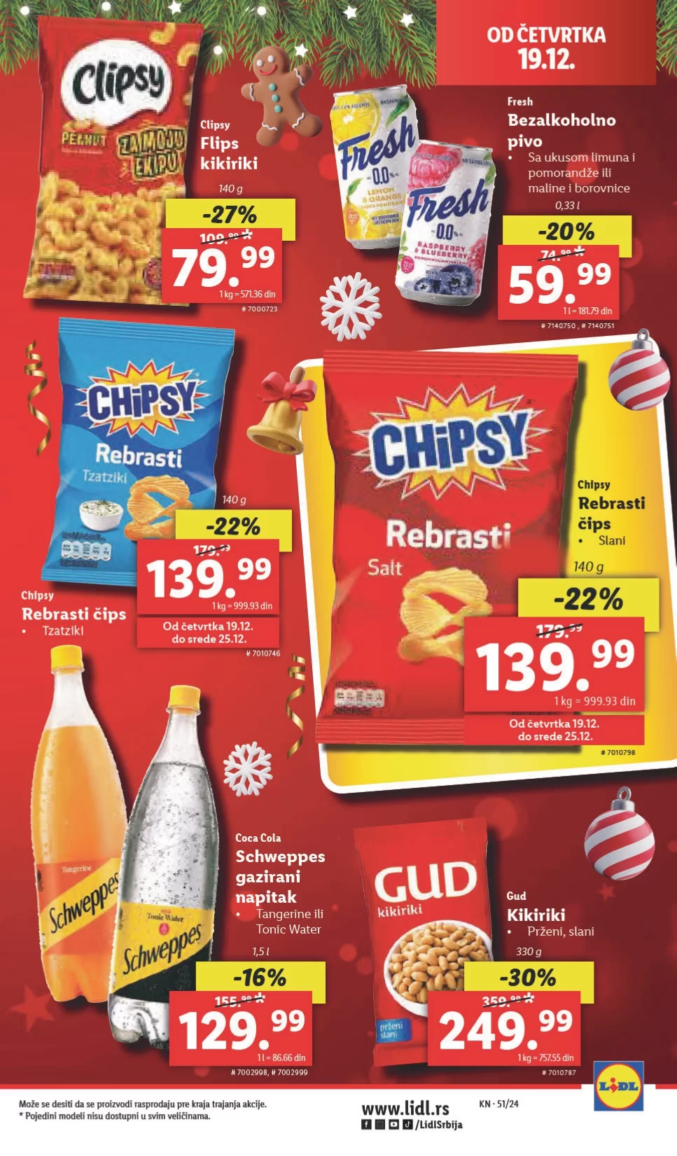 Lidl katalog PREHRANA 19-25.12.2024.