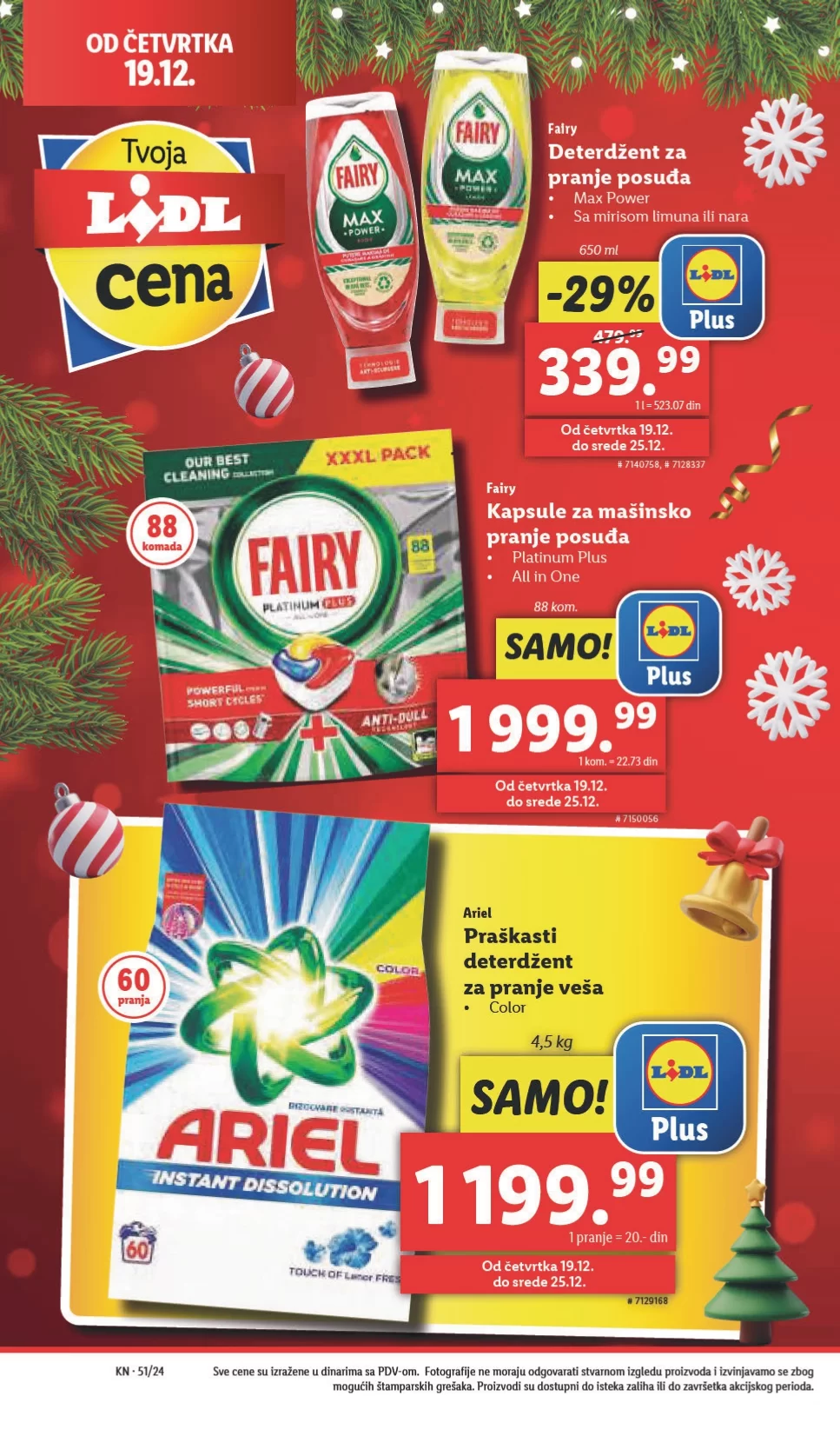 Lidl katalog PREHRANA 19-25.12.2024.