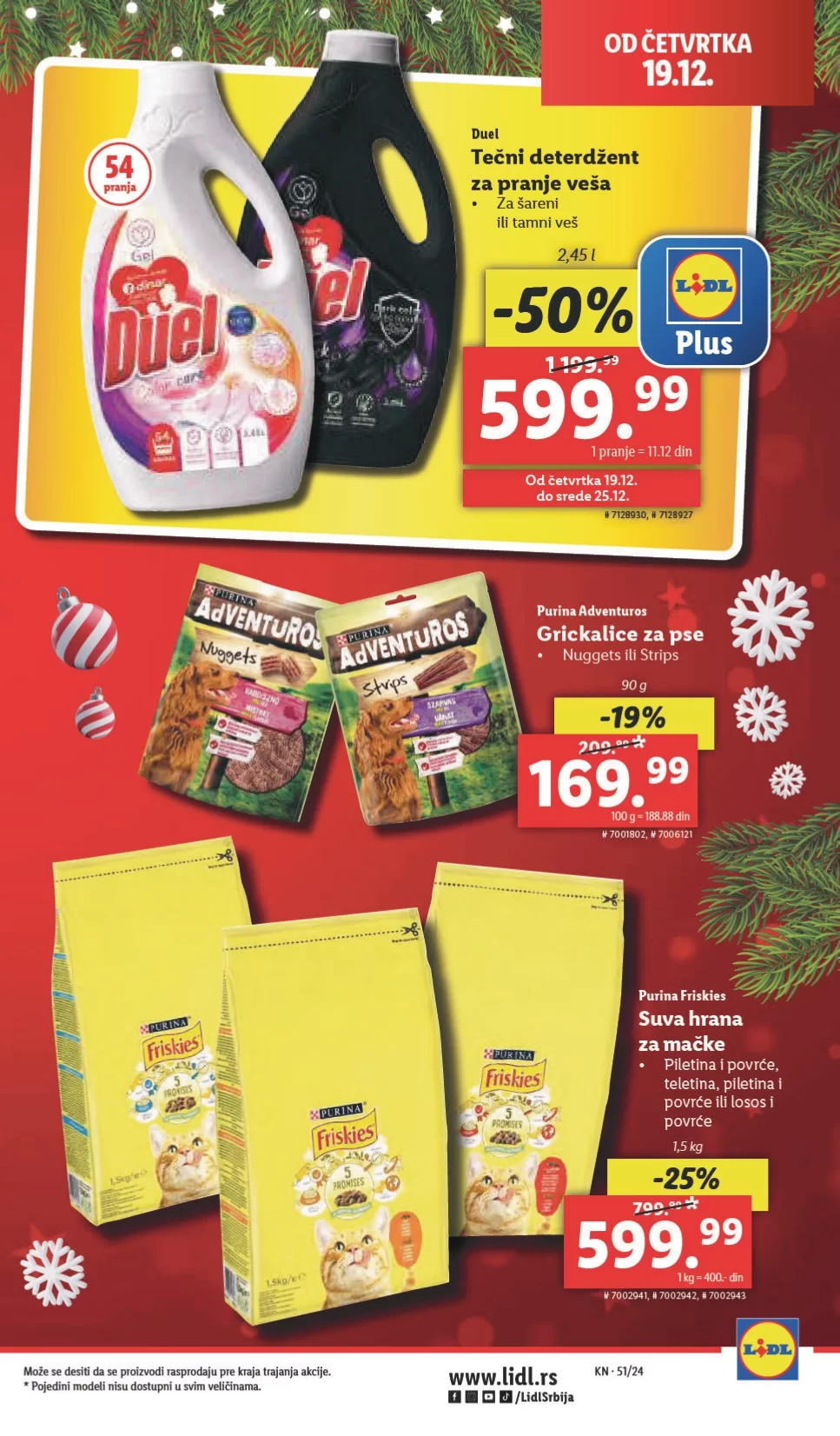 Lidl katalog PREHRANA 19-25.12.2024.