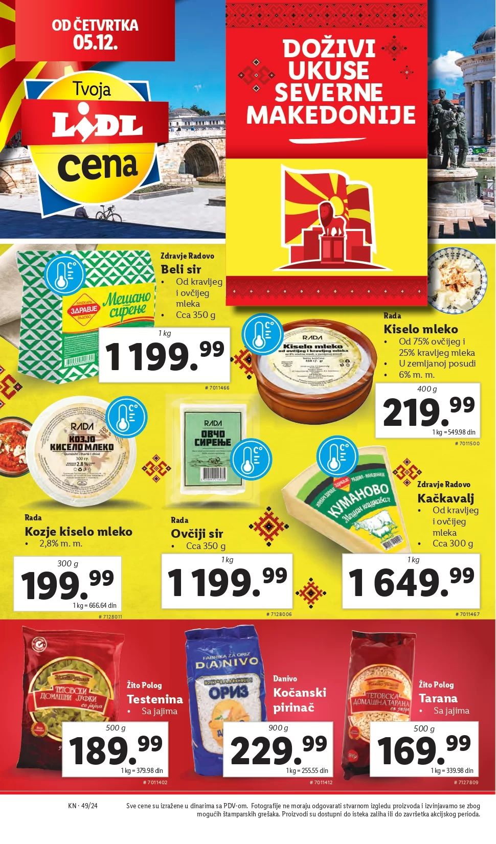Lidl katalog PREHRANA 5-11.12.2024.