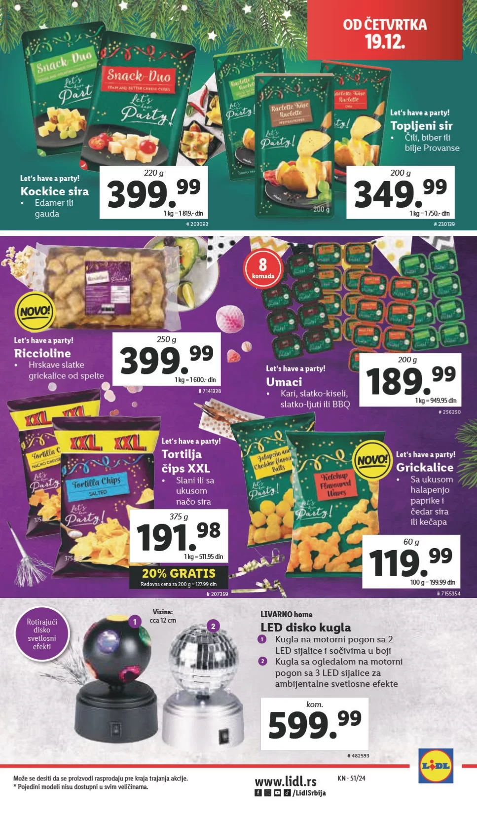 Lidl katalog PREHRANA 19-25.12.2024.