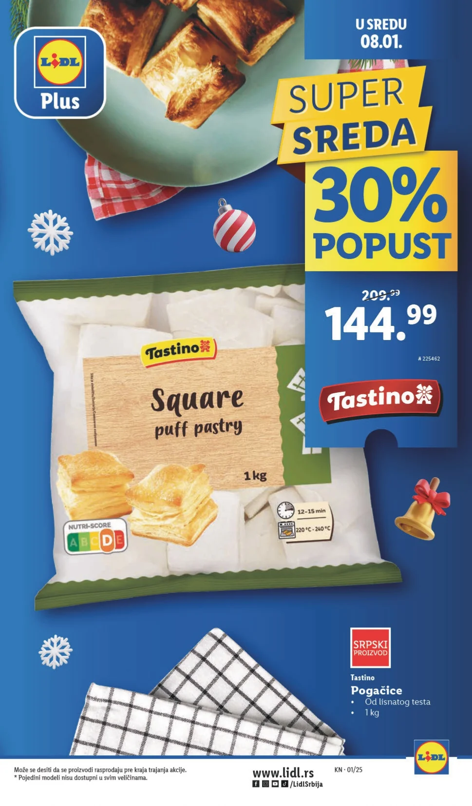 Lidl katalog PREHRANA 2-8.1.2025.