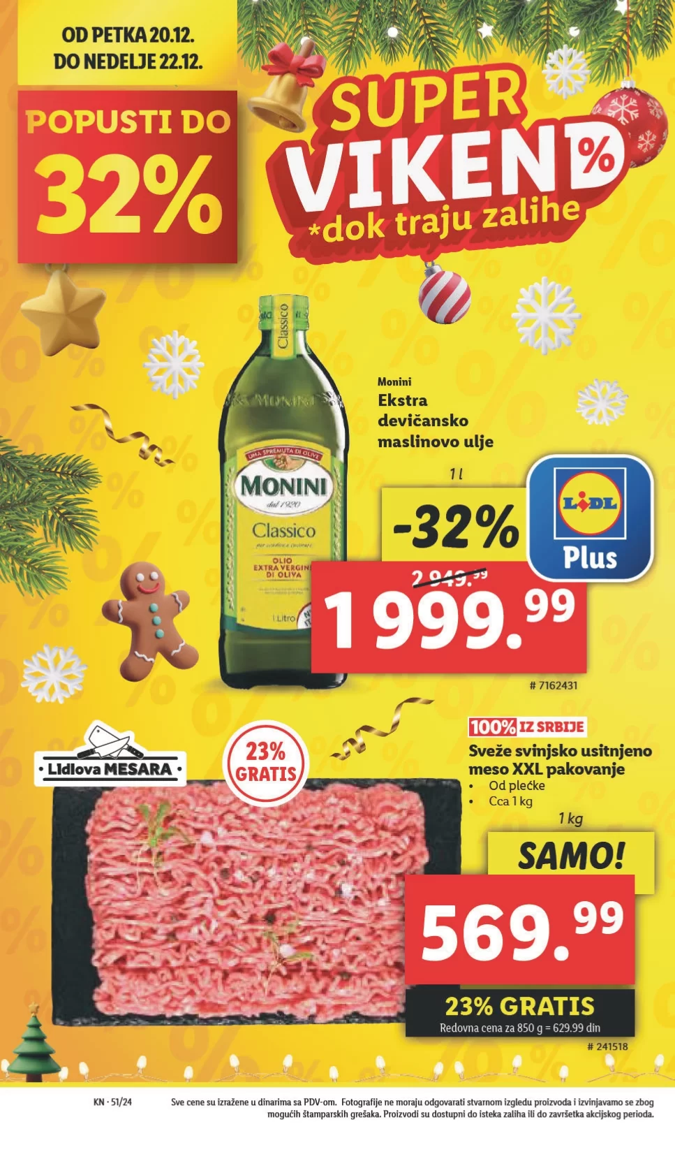 Lidl katalog PREHRANA 19-25.12.2024.