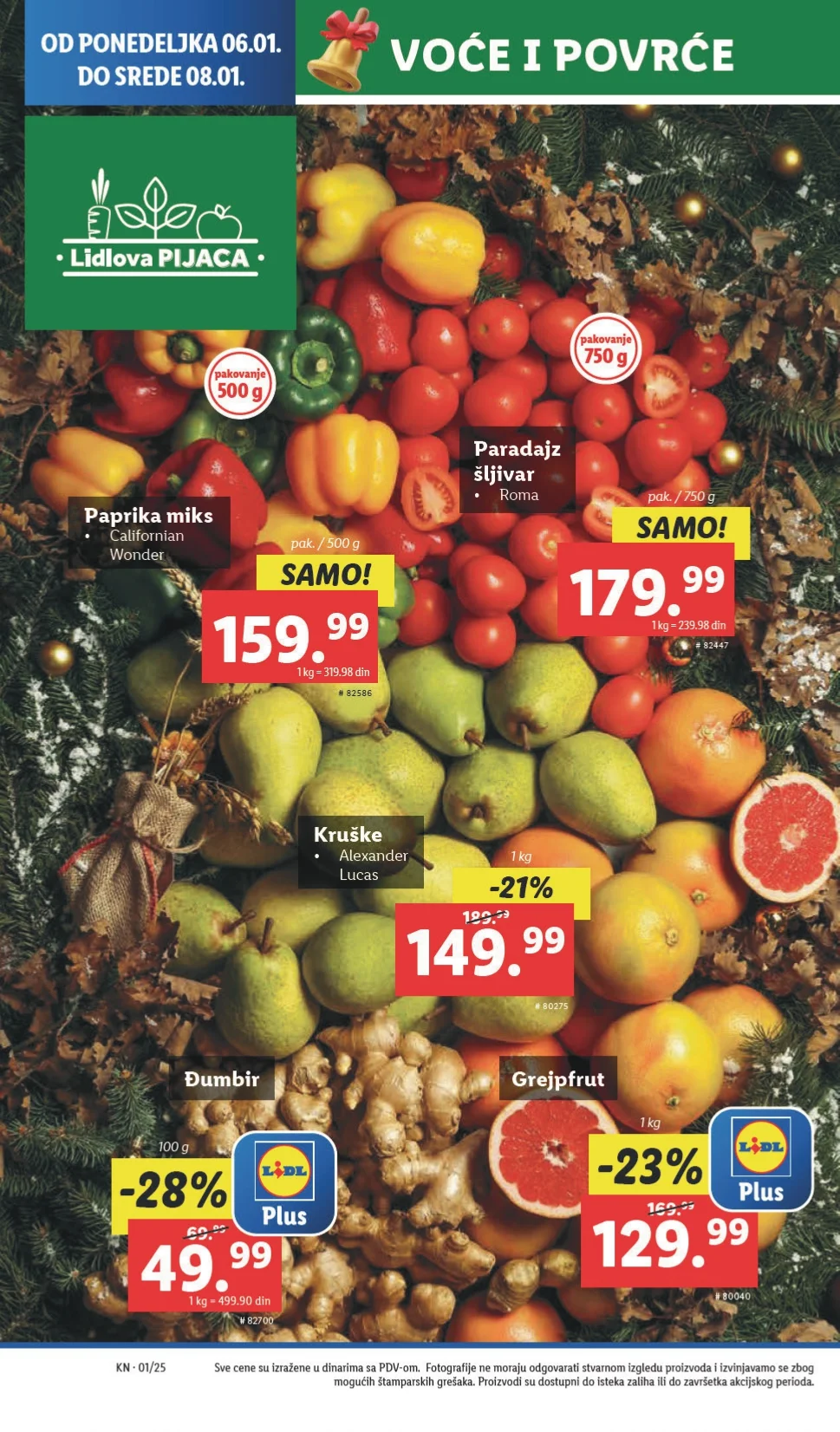 Lidl katalog PREHRANA 2-8.1.2025.