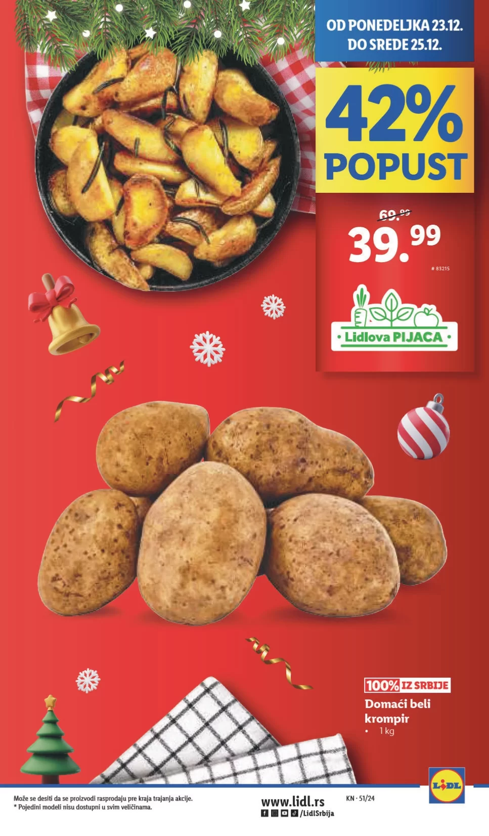 Lidl katalog PREHRANA 19-25.12.2024.