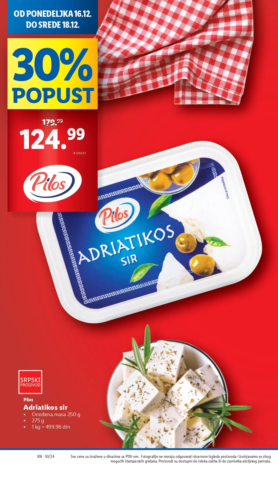 Lidl katalog PREHRANA 12-18.12.2024.