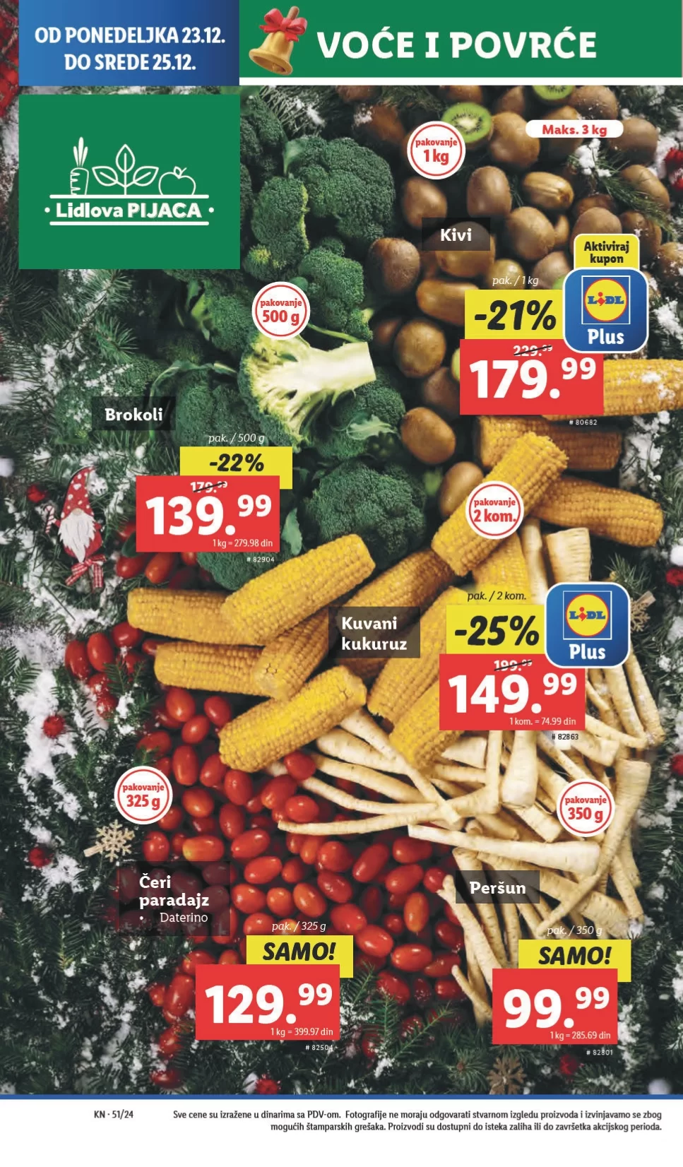 Lidl katalog PREHRANA 19-25.12.2024.