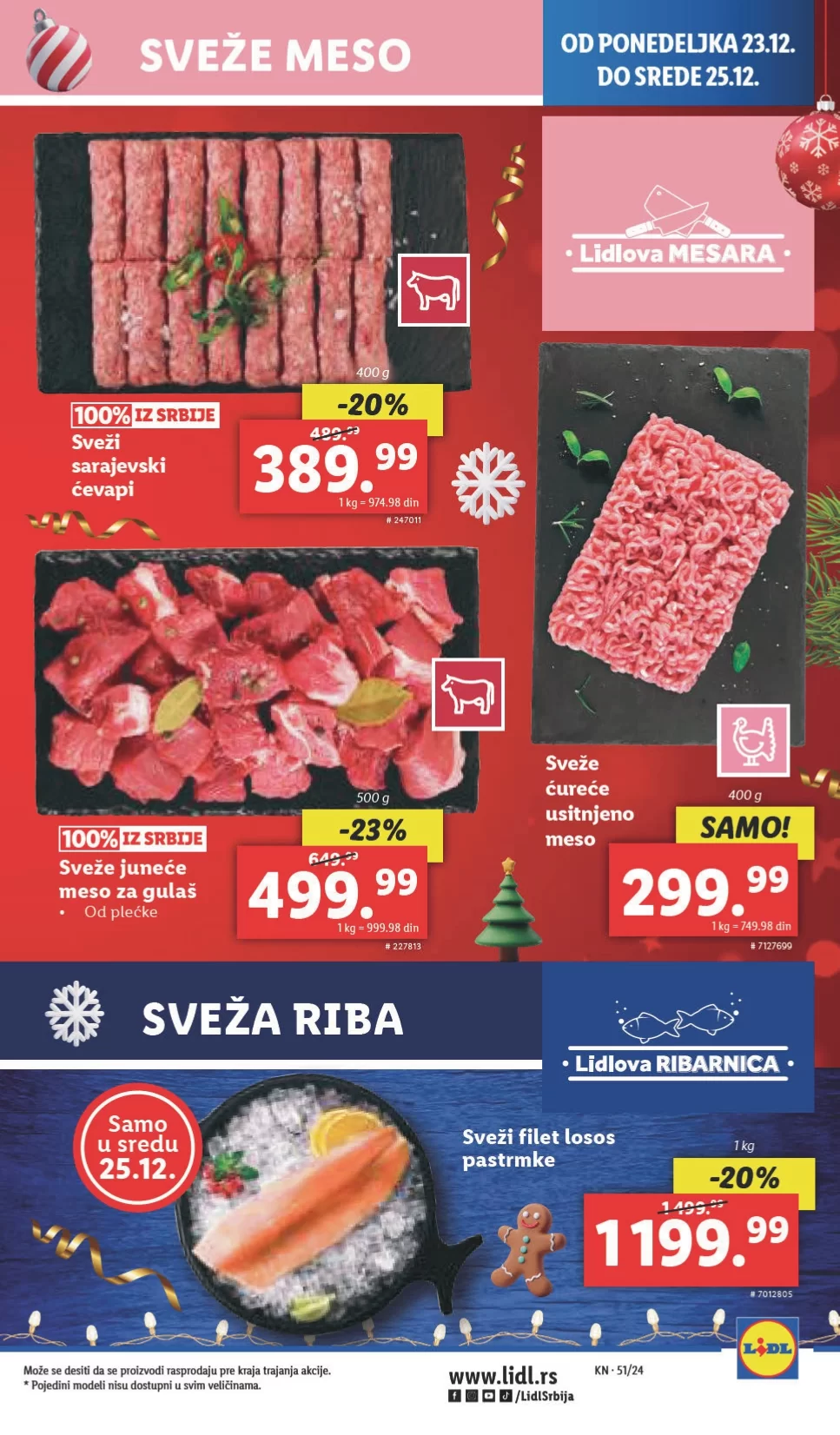 Lidl katalog PREHRANA 19-25.12.2024.