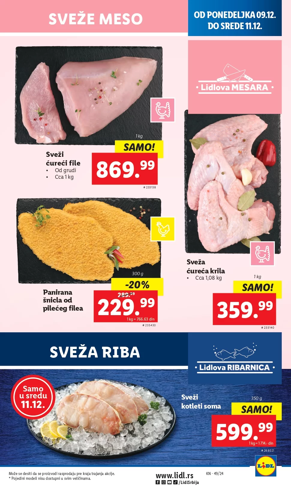 Lidl katalog PREHRANA 5-11.12.2024.