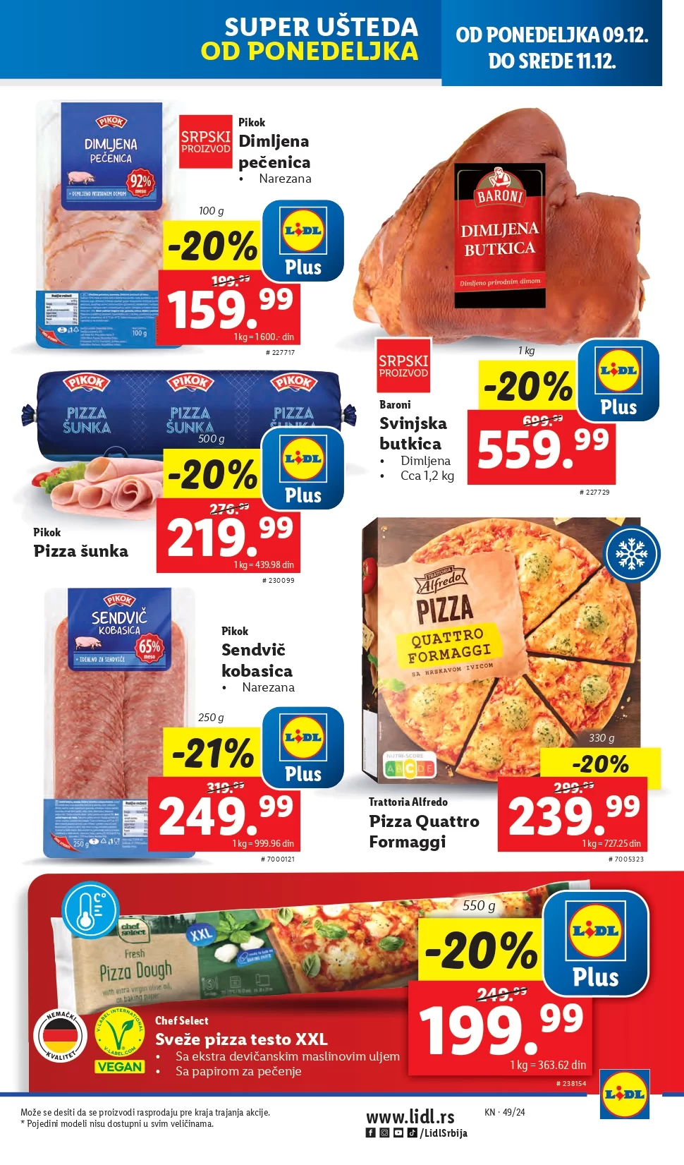 Lidl katalog PREHRANA 5-11.12.2024.