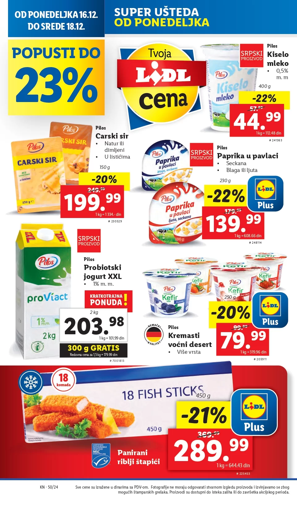 Lidl katalog PREHRANA 12-18.12.2024.