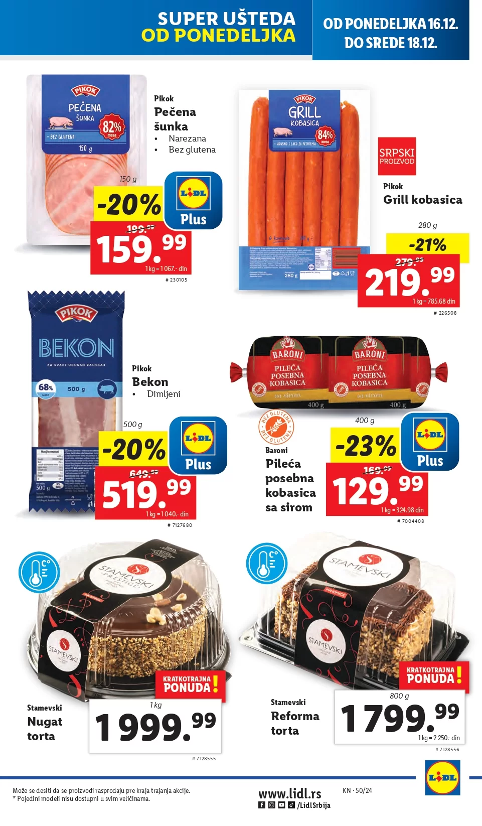 Lidl katalog PREHRANA 12-18.12.2024.
