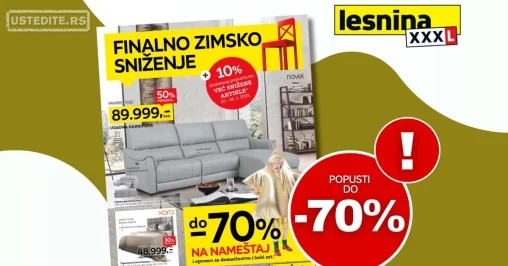 Lesnina XXXL ZIMSKO SNIŽENJE 20.1-2.2.2025.