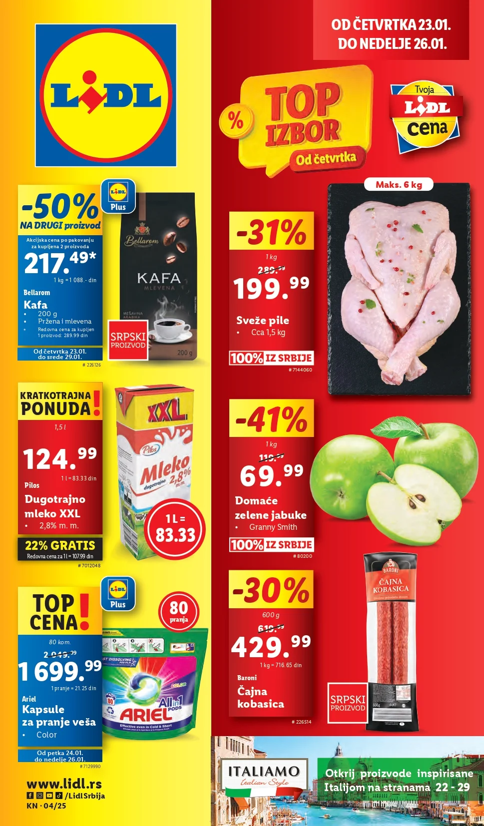 Lidl katalog PREHRANA 23-29.1.2025.