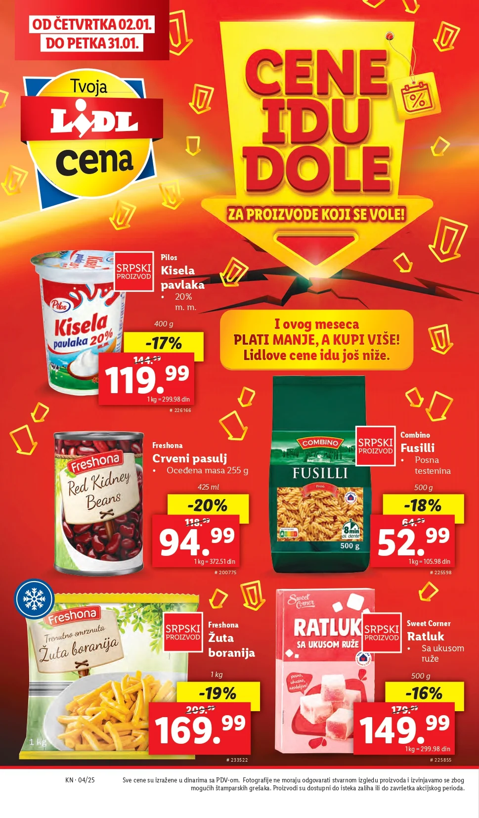 Lidl katalog PREHRANA 23-29.1.2025.