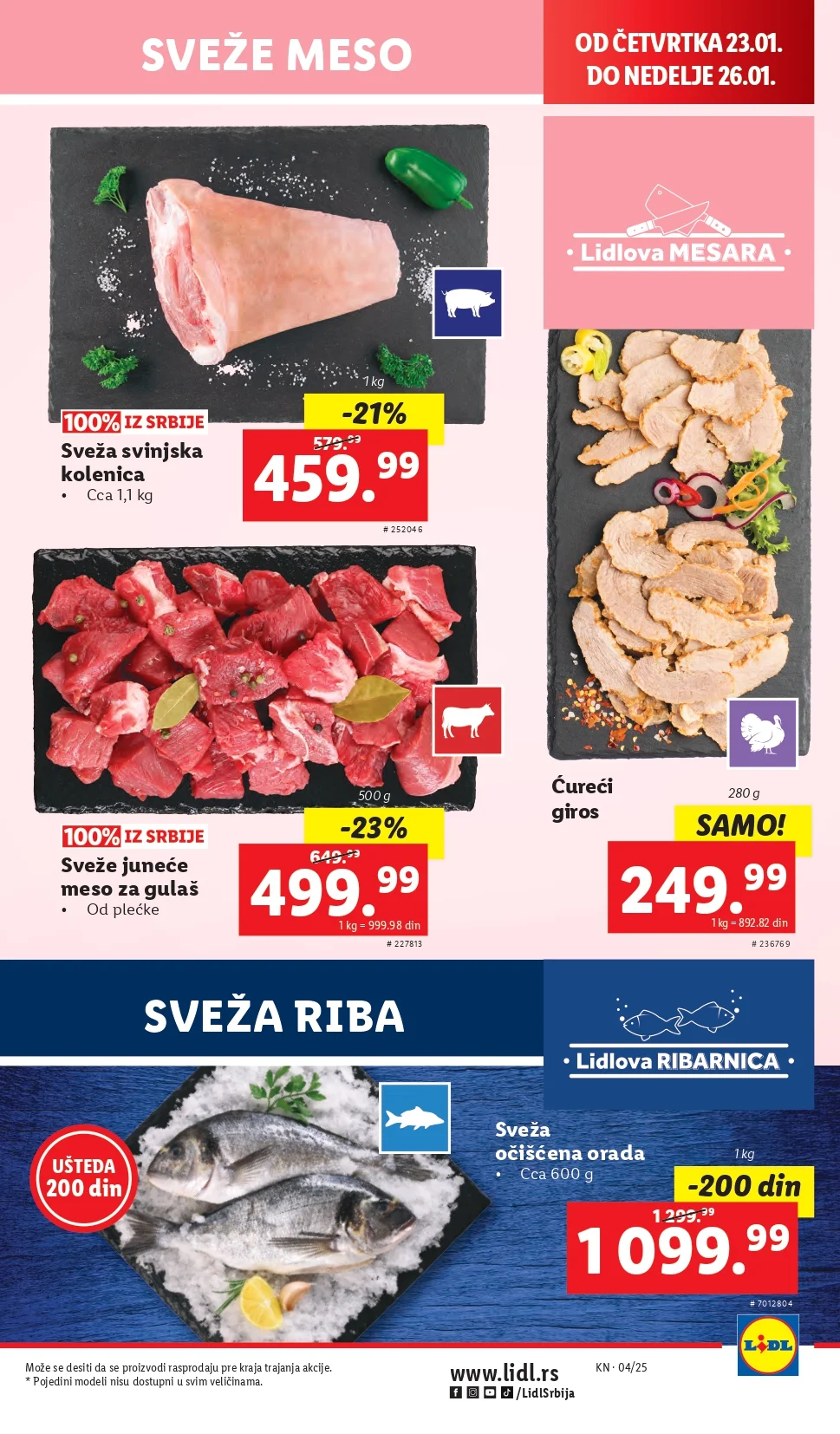 Lidl katalog PREHRANA 23-29.1.2025.