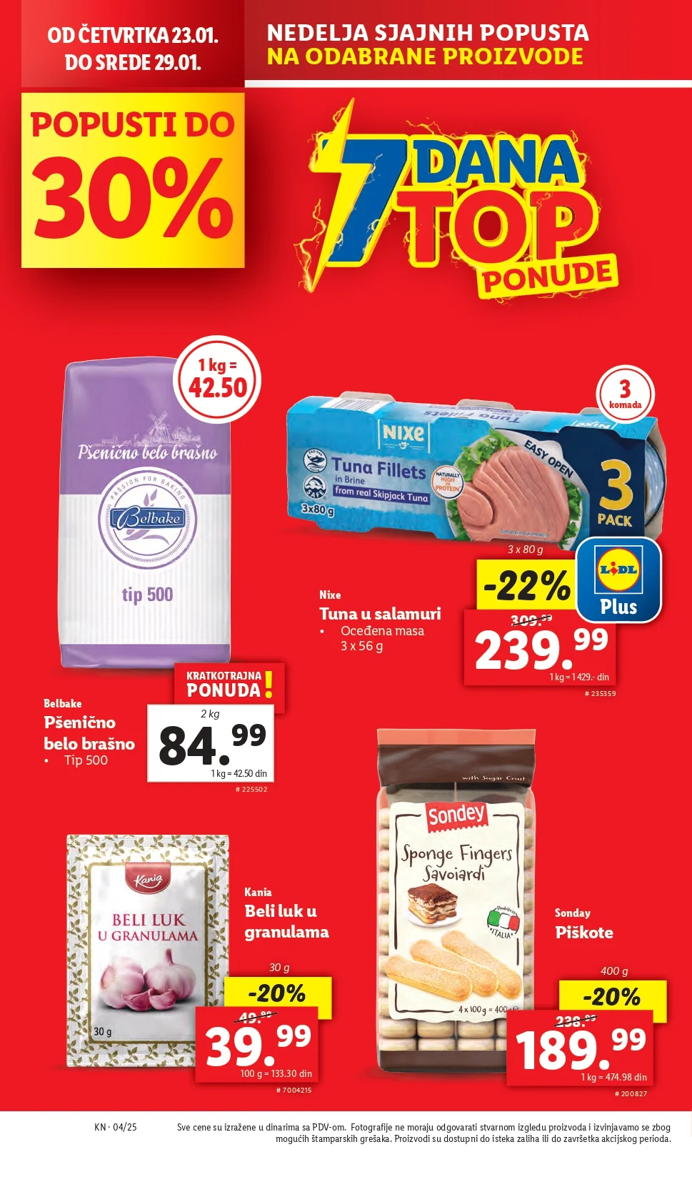 Lidl katalog PREHRANA 23-29.1.2025.