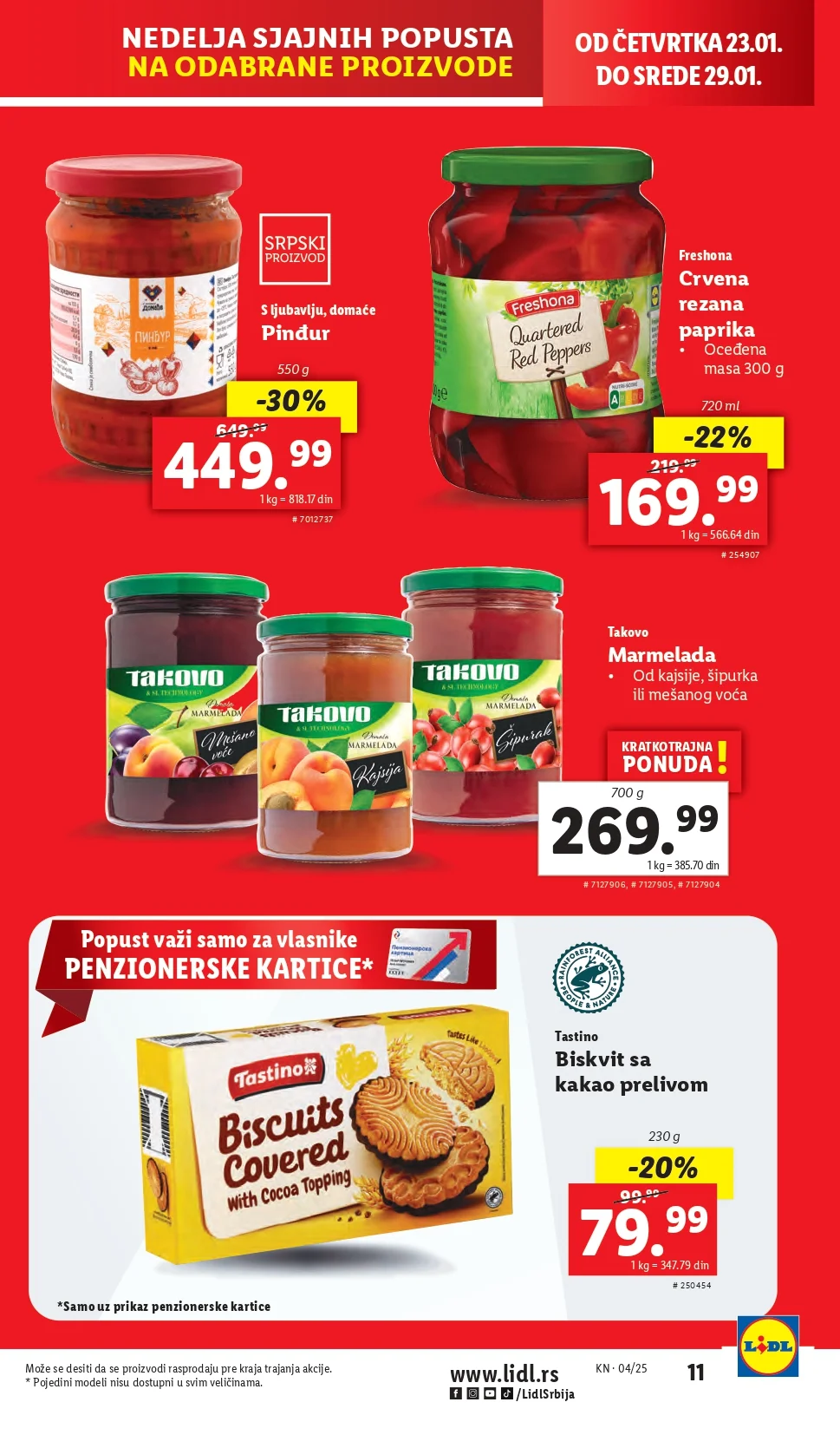 Lidl katalog PREHRANA 23-29.1.2025.
