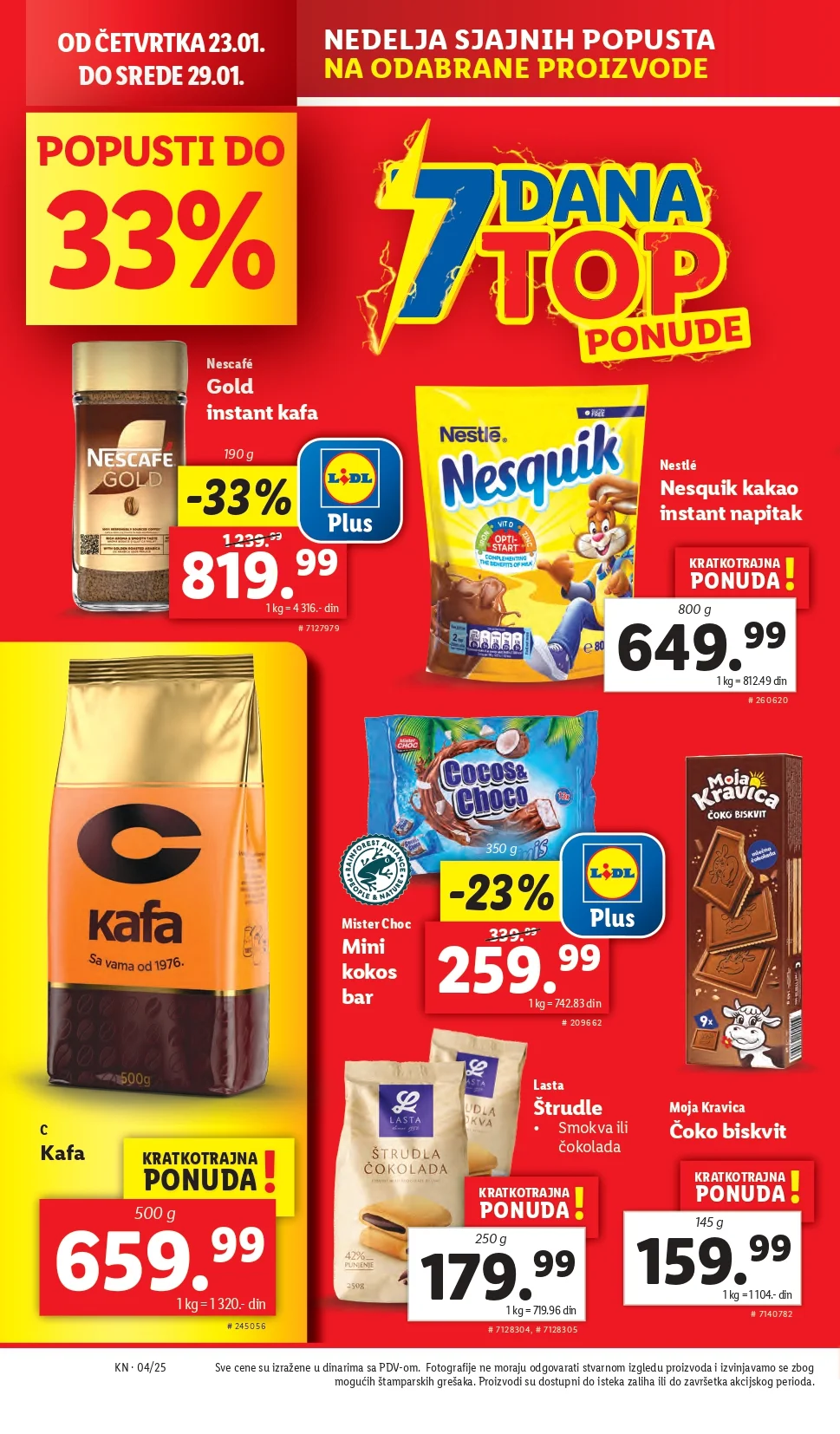 Lidl katalog PREHRANA 23-29.1.2025.
