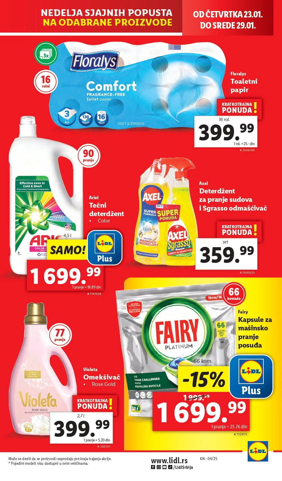 Lidl katalog PREHRANA 23-29.1.2025.