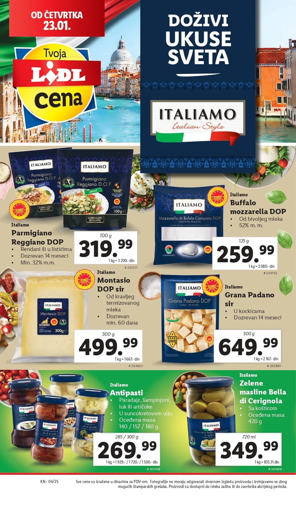 Lidl katalog PREHRANA 23-29.1.2025.