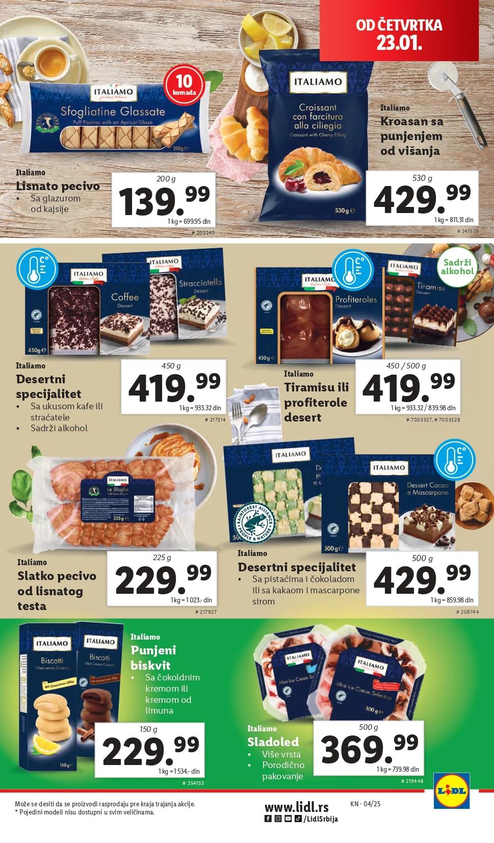 Lidl katalog PREHRANA 23-29.1.2025.
